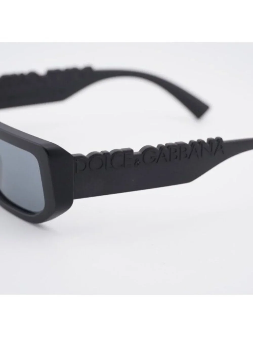 Dolce & Gabbana DG6203 25256G Sunglasses Black Rectangle Frame, Grey Lenses